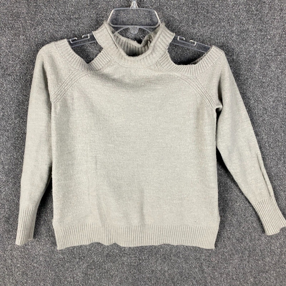 Sanctuary Sweater Women's Small Petite SP‎ Acrylic Wool Gray Pullover